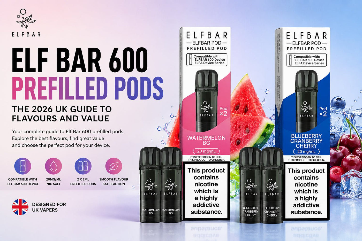 Elf Bar 600 Prefilled Pods: The 2026 UK Guide to Flavours and Value - UK Vape Sales