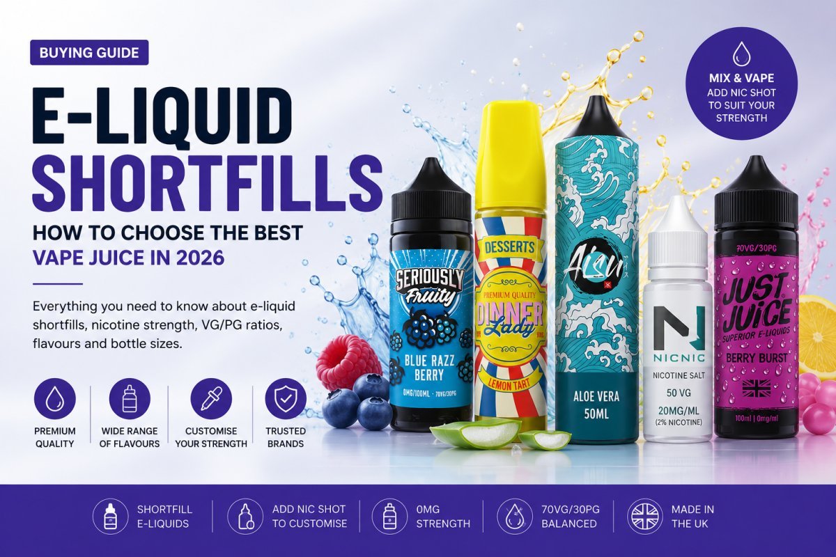 E-Liquid Shortfills Buying Guide: How to Choose the Best Vape Juice in 2026 - UK Vape Sales