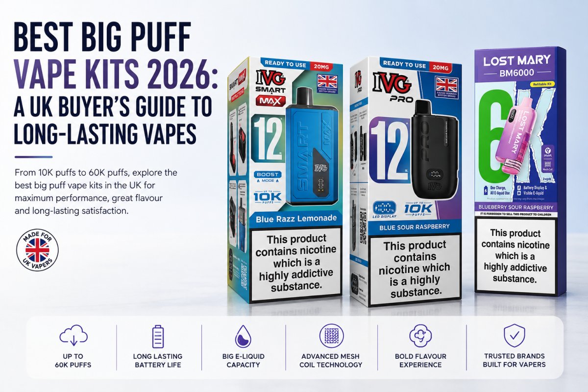 Best Big Puff Vape Kits 2026: A UK Buyer’s Guide to Long-Lasting Vapes