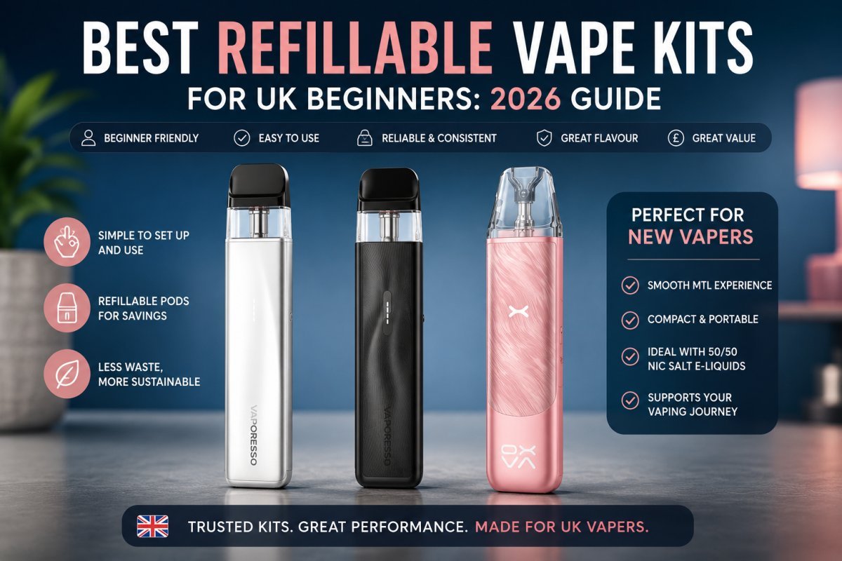 Best Refillable Vape Kits for UK Beginners: 2026 Guide - UK Vape Sales
