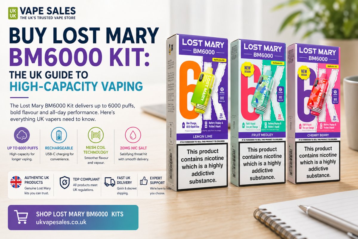 Buy Lost Mary BM6000 Kit: The UK Guide to High-Capacity Vaping - UK Vape Sales