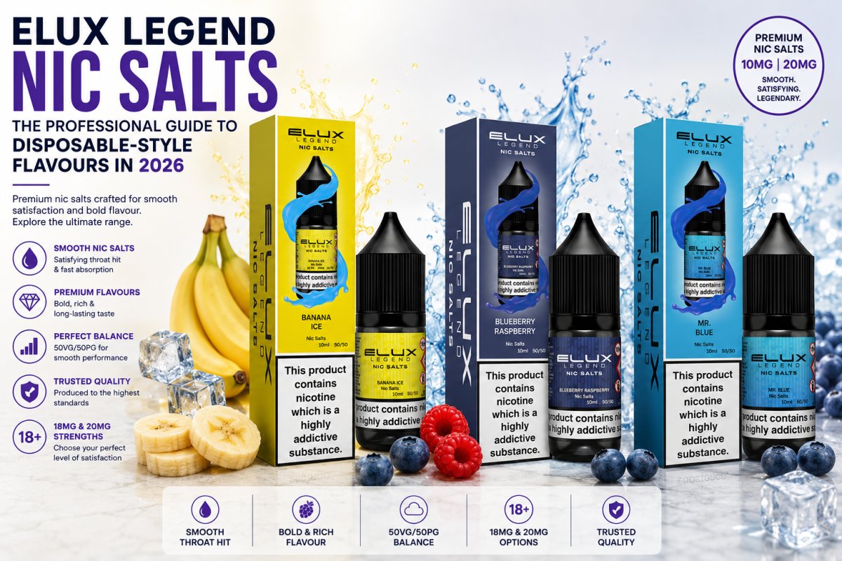 Elux Legend Nic Salts: The Professional Guide to Disposable-Style Flavours in 2026 - UK Vape Sales