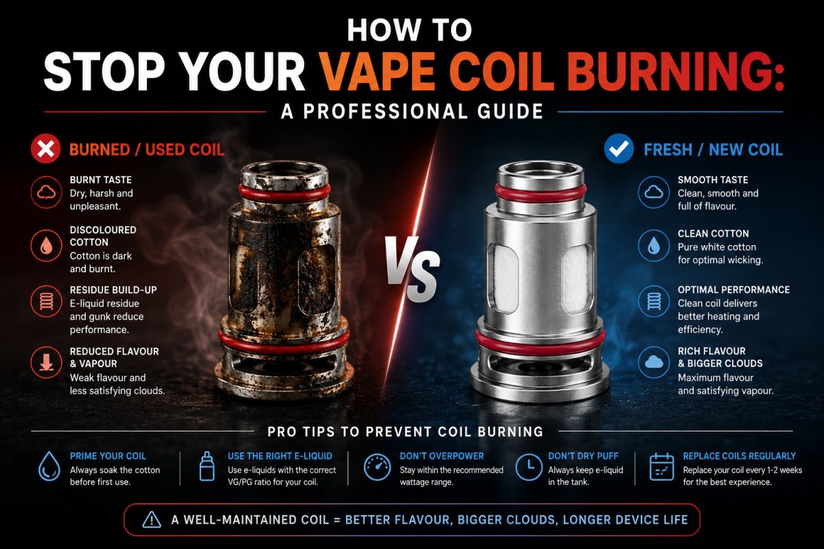 How to Stop Your Vape Coil Burning: A Professional Guide - UK Vape Sales