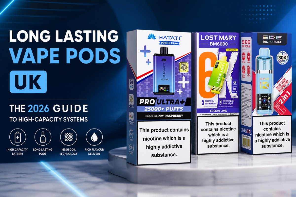 Long Lasting Vape Pods UK: The 2026 Guide to High-Capacity Systems