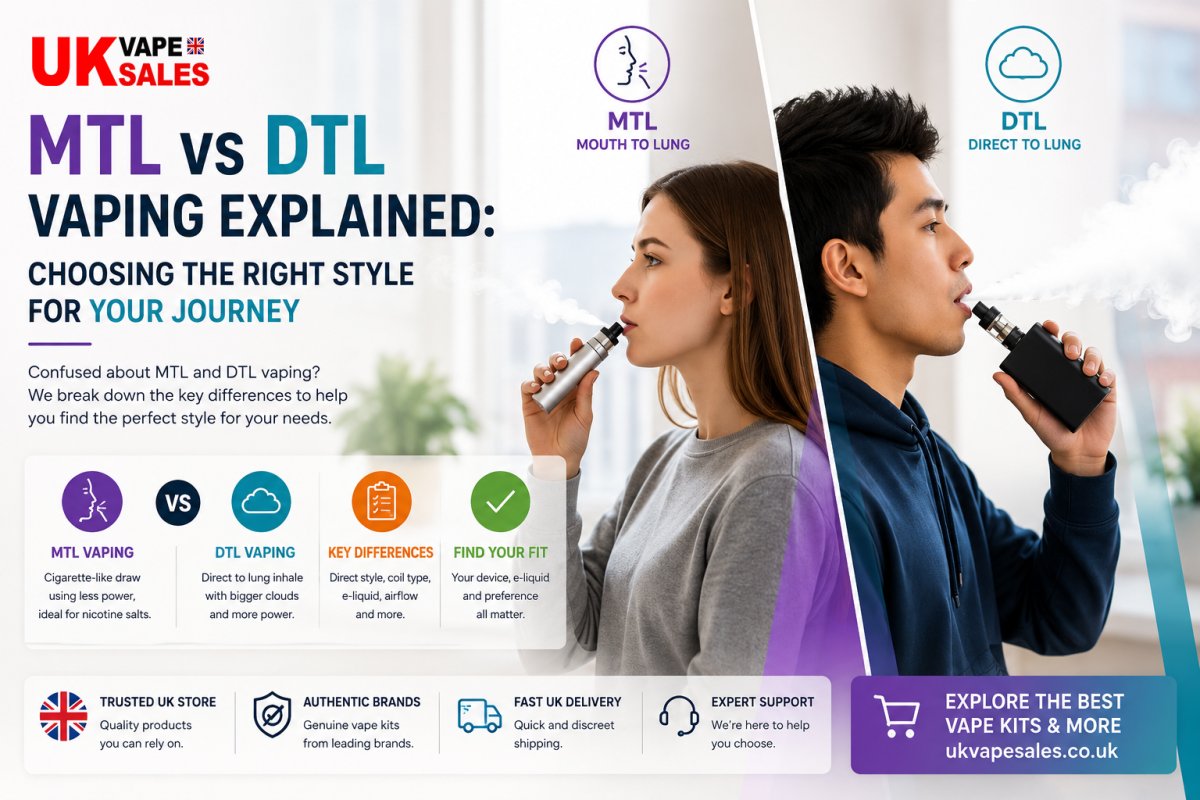 MTL vs DTL Vaping Explained: Choosing the Right Style for Your Journey