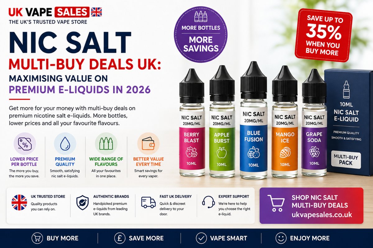 Nic Salt Multi-Buy Deals UK: Maximising Value on Premium E-Liquids in 2026 - UK Vape Sales