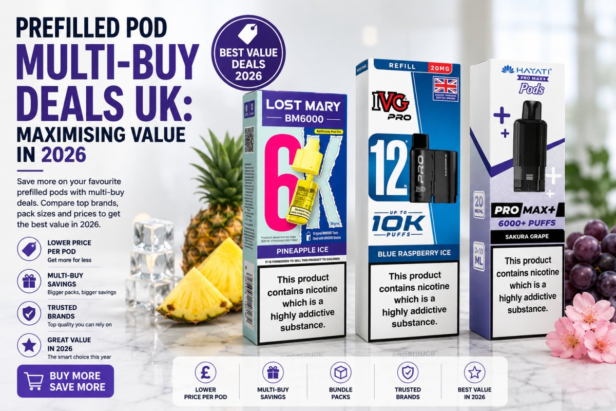 Prefilled Pod Multi-Buy Deals UK: Maximising Value in 2026 - UK Vape Sales