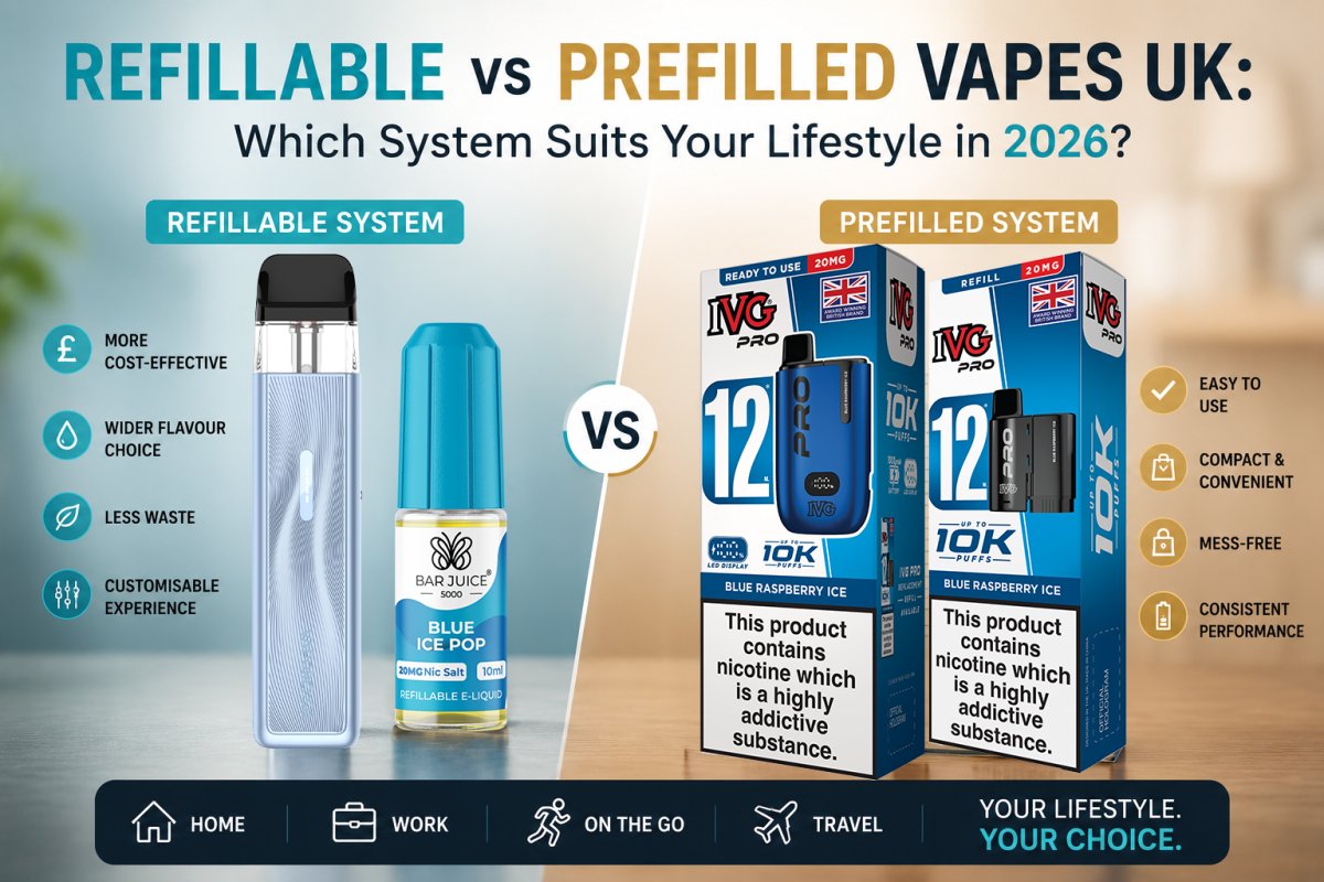 Refillable vs Prefilled Vapes UK: Which System Suits Your Lifestyle in 2026?