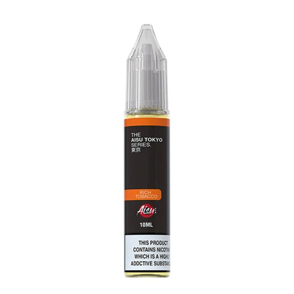 Aisu Tokyo Nic Salts rich tobacco 10ml nic salt bottle on a white background - uk vape sales