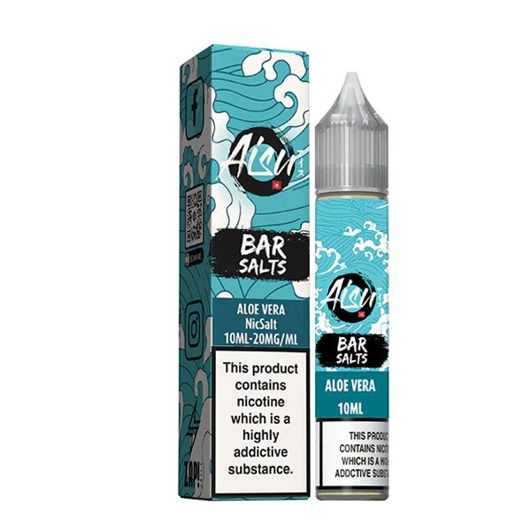 Aisu Bar Salts aloe vera 10ml nic salt bottle with packaging on white background - uk vape sales