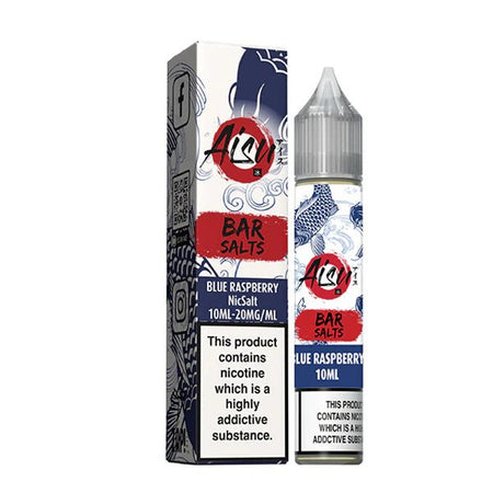 Aisu Bar Salts blue raspberry 10ml nic salt bottle with packaging on white background - uk vape sales