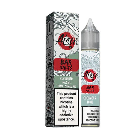 Aisu Bar Salts cucumber 10ml nic salt bottle with packaging on white background - uk vape sales
