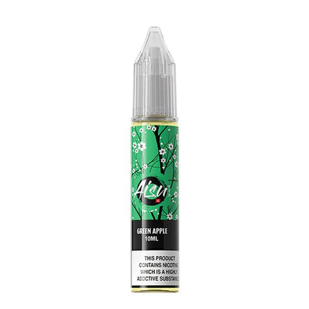 Aisu Nic Salts green apple 10ml nic salt bottle on white background - uk vape sales