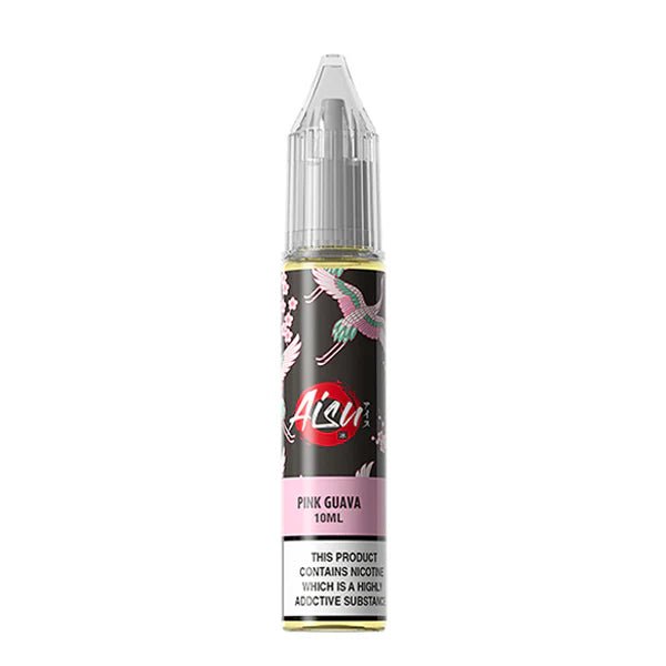 Aisu Nic Salts pink guava 10ml nic salt bottle on white background - uk vape sales