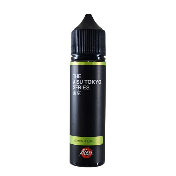 Aisu Tokyo E-Liquid lemon & lime 50ml shortfill bottle on white background - uk vape sales