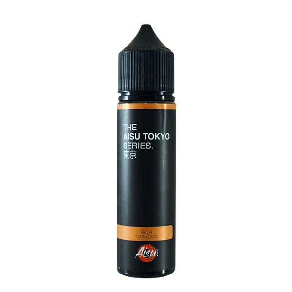 Aisu Tokyo E-Liquid rich tobacco 50ml shortfill bottle on white background - uk vape sales