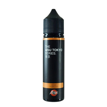 Aisu Tokyo E-Liquid rich tobacco 50ml shortfill bottle on white background - uk vape sales