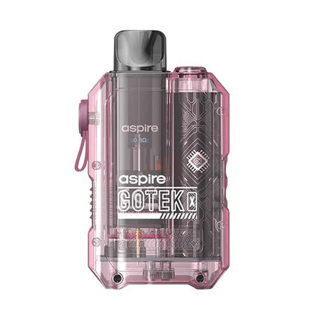 Aspire Gotek X Vape Kit - Translucent Pink Kit On White Background - UK Vape Sales