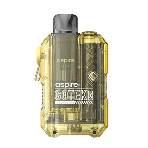 Aspire Gotek X Vape Kit - Translucent Yellow Kit On White Background - UK Vape Sales
