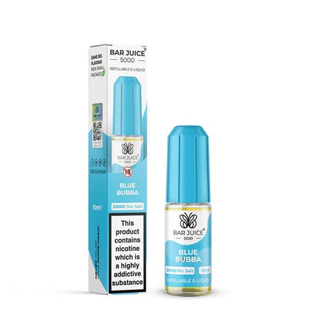 Bar Juice 5000 Nic Salts blue bubba 10ml nic salt bottle with packaging on white background - uk vape sales