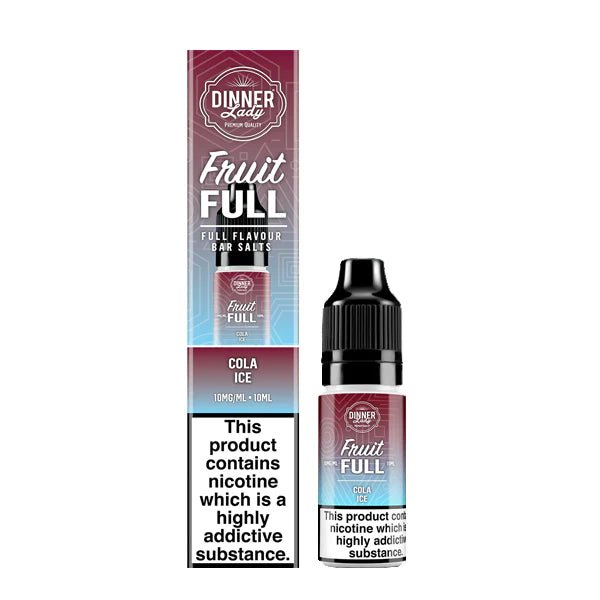 Dinner Lady Fruit Full Bar Salts cola ice 10ml nic salt bottle with packaging on white background - uk vape sale