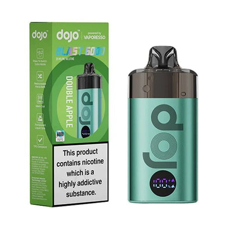 Dojo Blast 6000 Vape Kit double apple device and packaging on a white background - uk vape sales