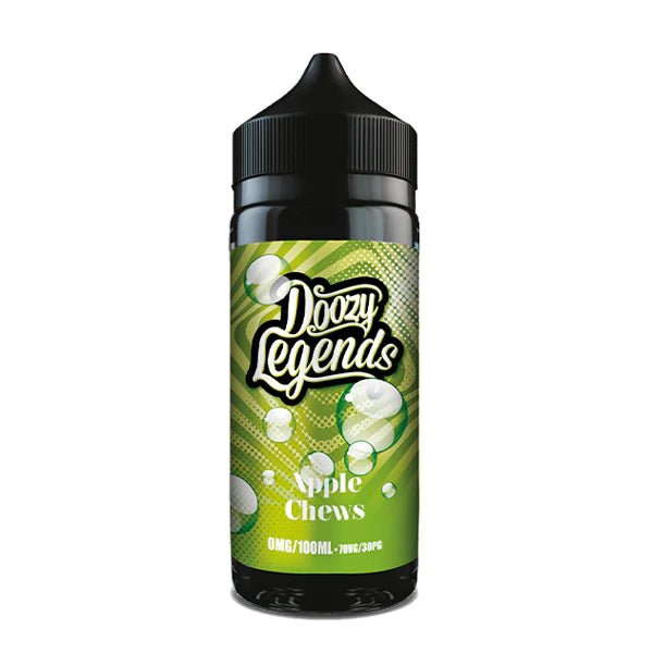 Doozy Legends E-Liquid apple chews 100ml shortfill bottle on white background - uk vape sales