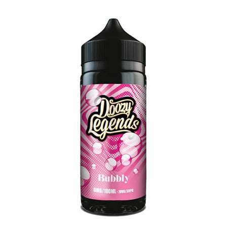 Doozy Legends E-Liquid bubbly 100ml shortfill bottle on white background - uk vape sales