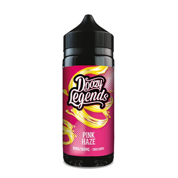 Doozy Legends E-Liquid pink haze 100ml shortfill bottle on white background - uk vape sales