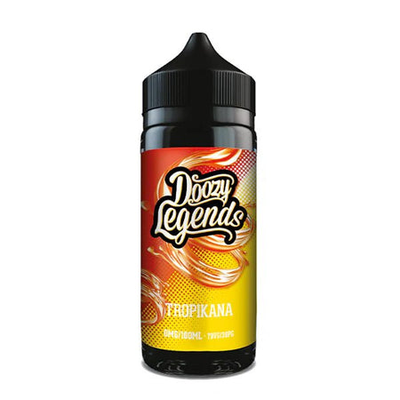 Doozy Legends E-Liquid tropikana 100ml shortfill bottle on white background - uk vape sales
