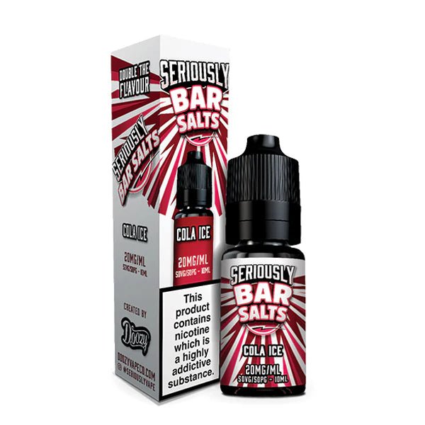 Doozy seriously bar salts cola ice 10ml nic salt bottle with packaging on white background - uk vape sales