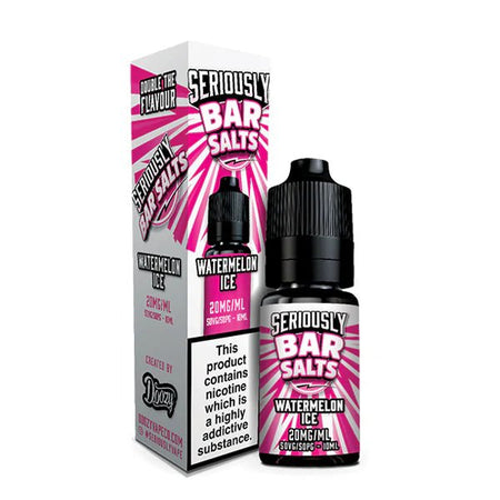 Doozy seriously bar salts watermelon ice 10ml nic salt bottle with packaging on white background - uk vape sales