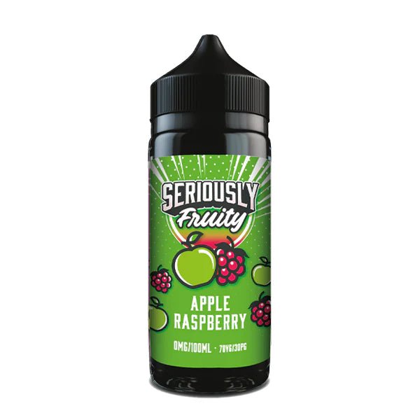 Doozy Seriously Fruity E-Liquid apple raspberry 100ml shortfill bottle on white background - UK vape sales