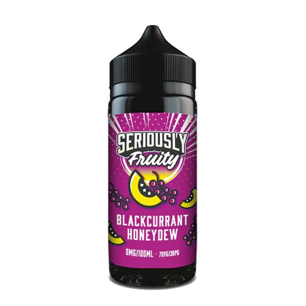 Doozy Seriously Fruity E-Liquid blackcurrant honeydew 100ml shortfill bottle on white background - UK vape sales
