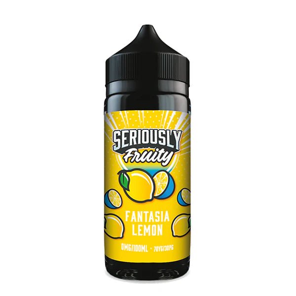 Doozy Seriously Fruity E-Liquid fantasia lemon 100ml shortfill bottle on white background - UK vape sales