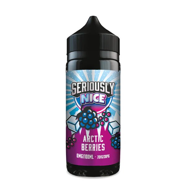 Doozy Seriously Nice E-Liquid Arctic Berries 100ml shortfill bottle on white background - UK vape sales