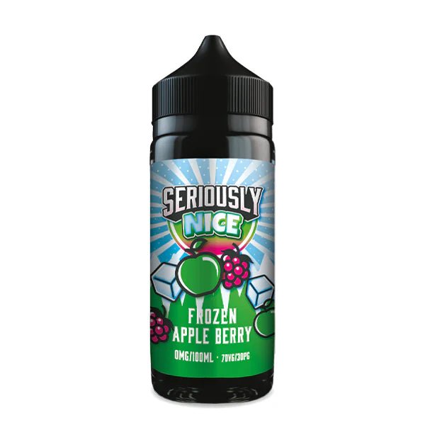 Doozy Seriously Nice E-Liquid frozen apple berry 100ml shortfill bottle on white background - UK vape sales