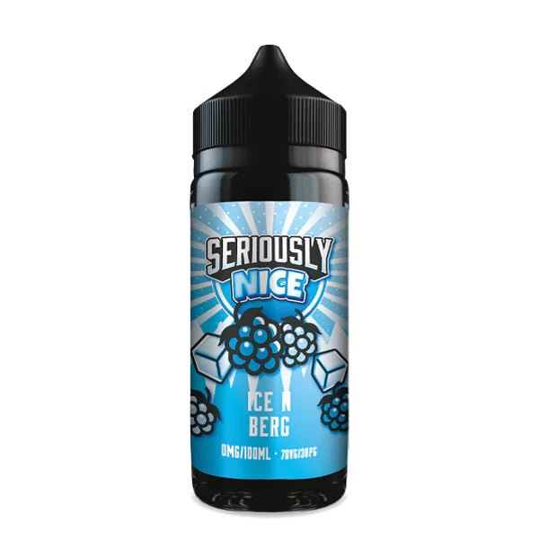 Doozy Seriously Nice E-Liquid ice n berg 100ml shortfill bottle on white background - UK vape sales