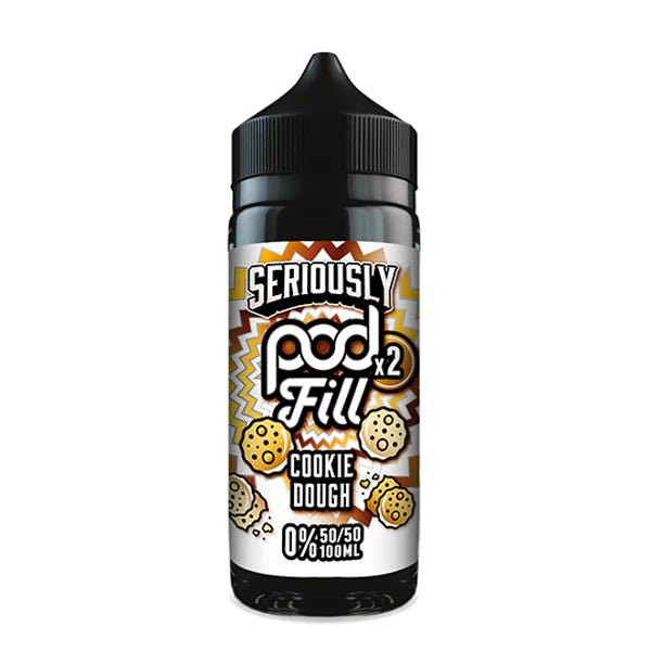 Doozy Seriously Pod Fill X2 E-Liquid cookie dough 100ml shortfill bottle on white background - UK vape sales