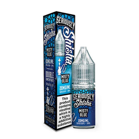 Doozy Seriously Shisha Nic Salts misty blue 10ml nic salt bottle with packaging on white background - uk vape sales