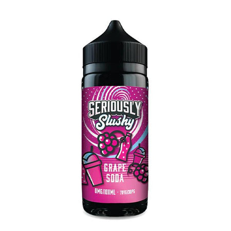 Doozy Seriously Slushy E-Liquid grape soda 100ml shortfill bottle on white background - UK vape sales