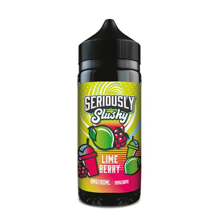Doozy Seriously Slushy E-Liquid lime berry 100ml shortfill bottle on white background - UK vape sales