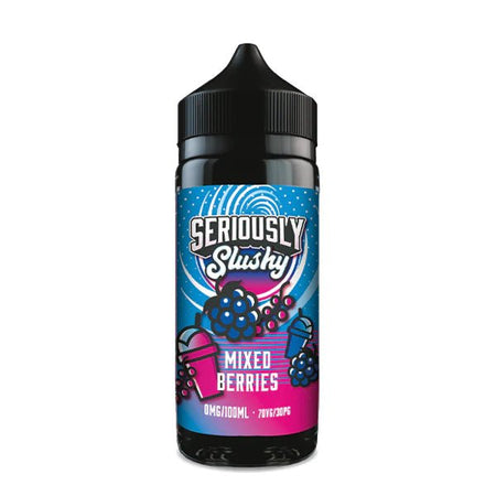 Doozy Seriously Slushy E-Liquid mixed berries 100ml shortfill bottle on white background - UK vape sales