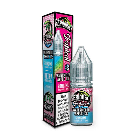 Doozy Seriously Tropical Nic Salts watermelon apple ice 10ml bottle with packaging on white background - uk vape sales