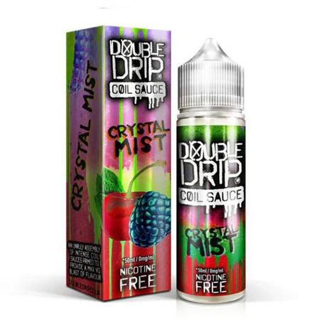 Double Drip 50ml E-Liquid crystal mist 50ml shortfill bottle with box on white background - UK vape sales