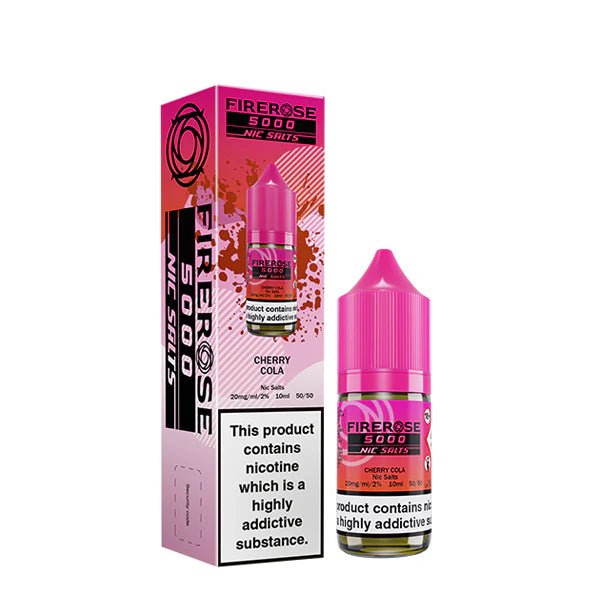 Elux Firerose Nic Salts cherry cola 10ml nic salt bottle with packaging on white background - uk vape sales