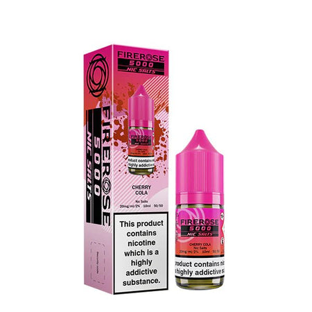Elux Firerose Nic Salts cherry cola 10ml nic salt bottle with packaging on white background - uk vape sales