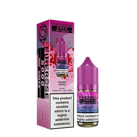 Elux Firerose Nic Salts cherry sours 10ml nic salt bottle with packaging on white background - uk vape sales