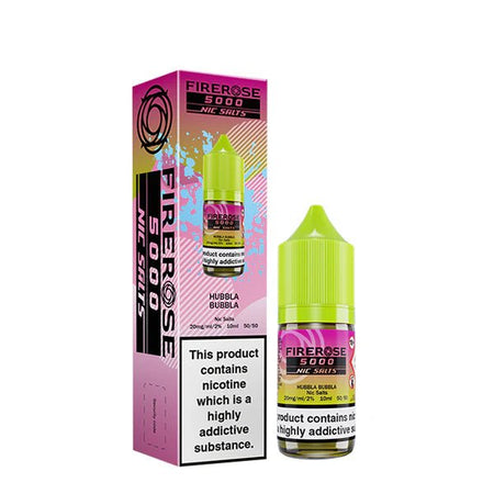 Elux Firerose Nic Salts hubbla bubbla 10ml nic salt bottle with packaging on white background - uk vape sales