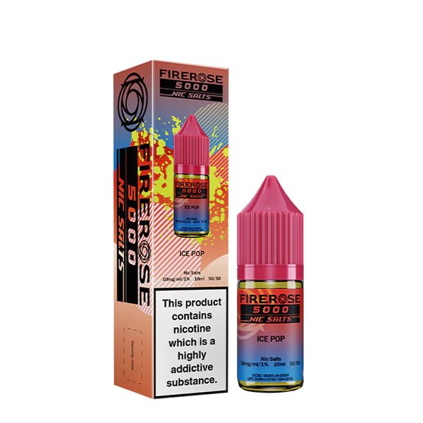 Elux Firerose Nic Salts ice pop 10ml nic salt bottle with packaging on white background - uk vape sales